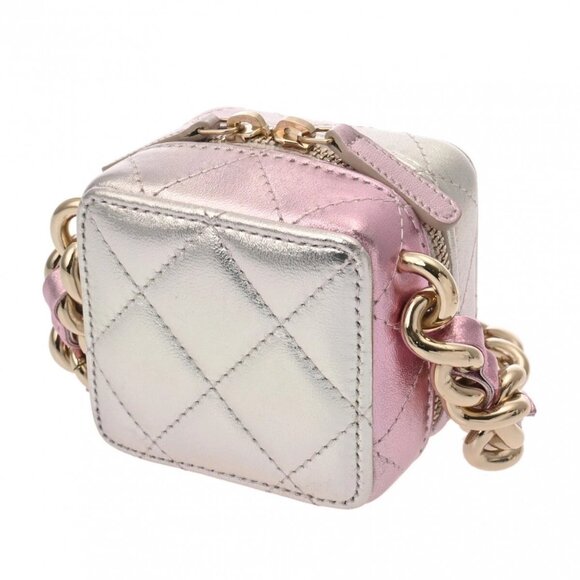 CHANEL Matrasse Mini Chain bag Silver/Pink AP2529 shoulder bag - Picture 3 of 16